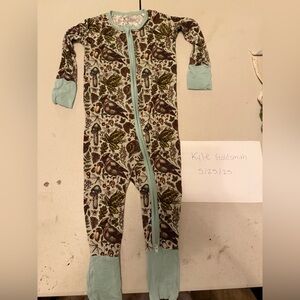 Nev Clothing Zippie Bamboo Nature Bird Mushroom Cottagecore 12-18